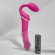 Ярко-розовый безремневой страпон Multi Orgasm Bendable Strap-On size XL с клиторальной стимуляцией