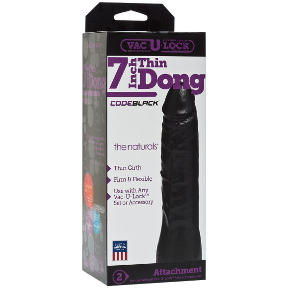 Насадка-фаллоимитатор для страпон-систем Vac-U-Lock CodeBlack 7 Inch Thin Dong - 18,3 см. Насадка-фаллоимитатор для страпон-систем Vac-U-Lock CodeBlack 7 Inch Thin Dong - 18,3 см.