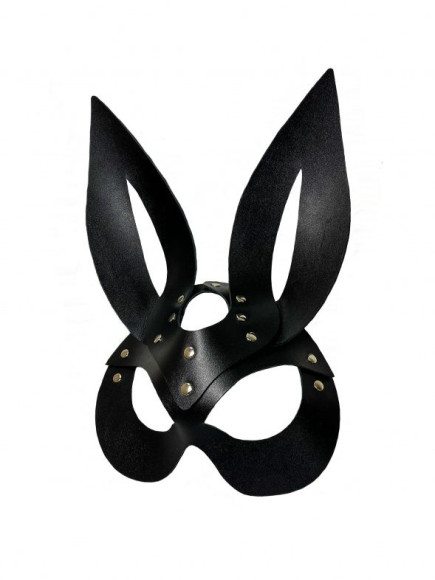 Черная кожаная маска зайки Miss Bunny Черная кожаная маска зайки Miss Bunny