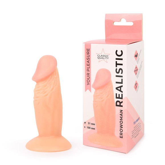 Реалистичный анальный фаллоимитатор Erowoman на присоске Реалистичный анальный фаллоимитатор Erowoman на присоске