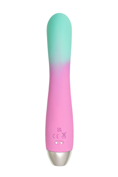 Мятно-розовый вибратор для точки G с клиторальным отростком Orchid - 21 см. Мятно-розовый вибратор для точки G с клиторальным отростком Orchid - 21 см.