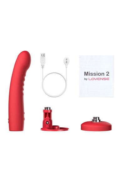 Красный вибратор Mission 2 с технологией Touch-Sense - 20 см. Красный вибратор Mission 2 с технологией Touch-Sense - 20 см.