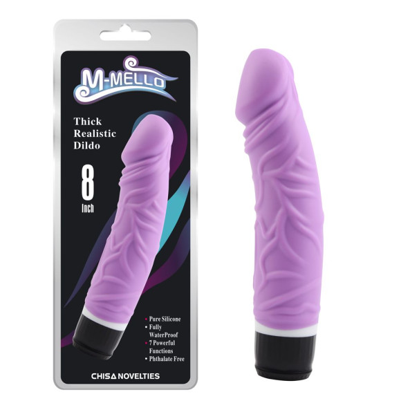 Фиолетовый вибратор-реалистик Thick Realistic Dildo - 19,5 см. Фиолетовый вибратор-реалистик Thick Realistic Dildo - 19,5 см.