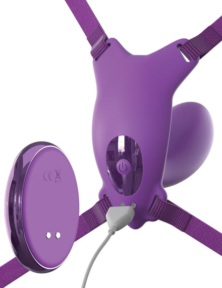 Фиолетовый пояс с вибровкладкой Ultimate G-Spot Butterfly Strap-On Фиолетовый пояс с вибровкладкой Ultimate G-Spot Butterfly Strap-On