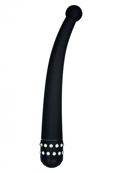 Чёрный вибратор DIAMOND INTENSE PROBE - 21,5 см. Чёрный вибратор DIAMOND INTENSE PROBE - 21,5 см.