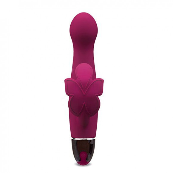 Бордовый вибромассажёр с клиторальной бабочкой LOTUS FLUTTER BERRY - 15,8 см. Бордовый вибромассажёр с клиторальной бабочкой LOTUS FLUTTER BERRY - 15,8 см.