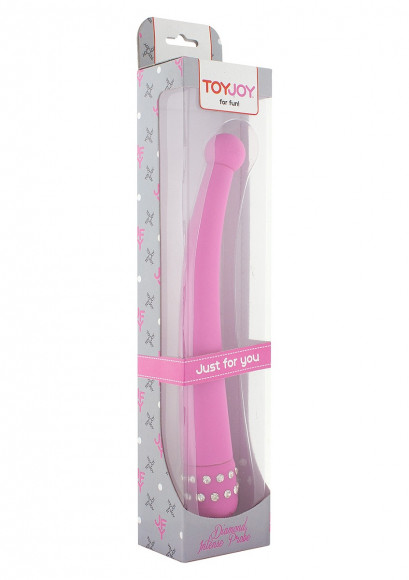Розовый вибратор DIAMOND INTENSE PROBE - 21,5 см. Розовый вибратор DIAMOND INTENSE PROBE - 21,5 см.