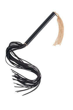 Черная многохвостая плеть PREMIUM FLOGGER - 53 см. Черная многохвостая плеть PREMIUM FLOGGER - 53 см.