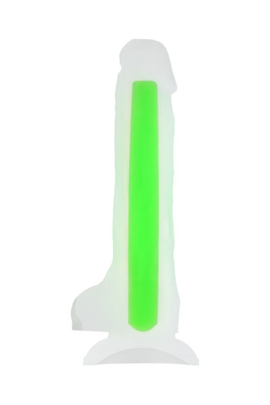 Прозрачно-зеленый фаллоимитатор, светящийся в темноте, Clark Glow - 22 см. Прозрачно-зеленый фаллоимитатор, светящийся в темноте, Clark Glow - 22 см.