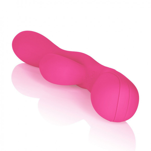 Розовый вибромассажер Impress Tongue со стимуляцией клитора - 18 см. Розовый вибромассажер Impress Tongue со стимуляцией клитора - 18 см.