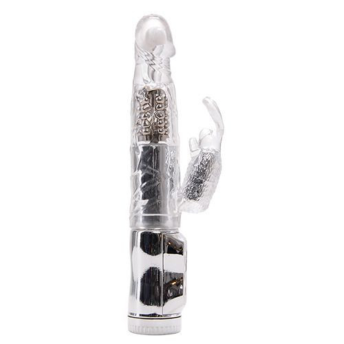 Прозрачный вибратор-ротатор MAGIC TALES SILVER STAR RABBIT - 20,5 см. Прозрачный вибратор-ротатор MAGIC TALES SILVER STAR RABBIT - 20,5 см.
