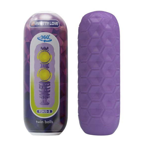 Фиолетовый мастурбатор Venus-X Twin balls Фиолетовый мастурбатор Venus-X Twin balls