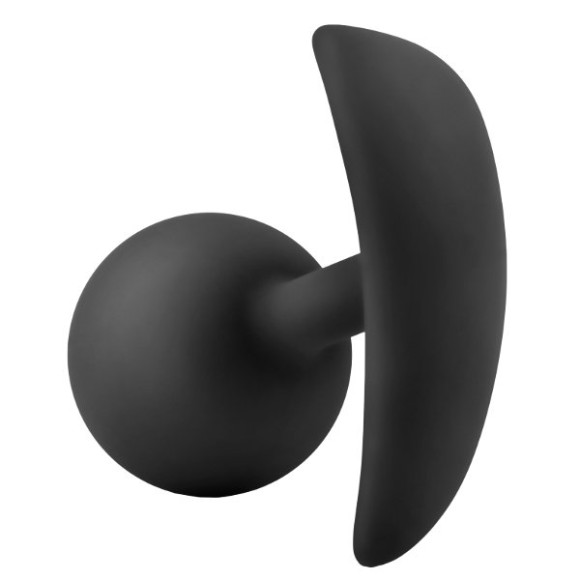 Черная анальная пробка Silicone Vibra Plug - 8,9 см. Черная анальная пробка Silicone Vibra Plug - 8,9 см.