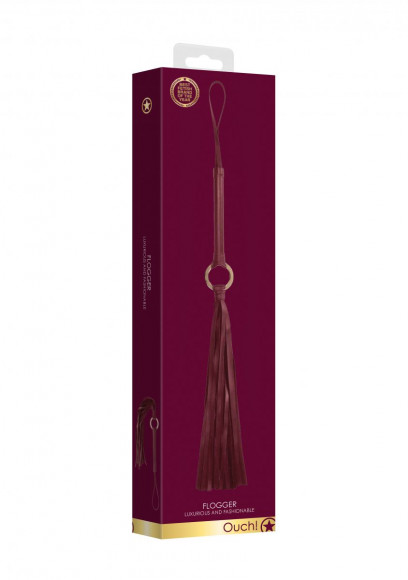 Бордовый хлыст Flogger - 70 см. Бордовый хлыст Flogger - 70 см.