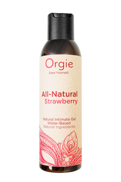 Интимный гель на водной основе All-Natural Strawberry с ароматом клубники - 150 мл. Интимный гель на водной основе All-Natural Strawberry с ароматом клубники - 150 мл.