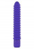 Фиолетовый вибромассажер FUNKY RIBBED VIBE - 15 см.