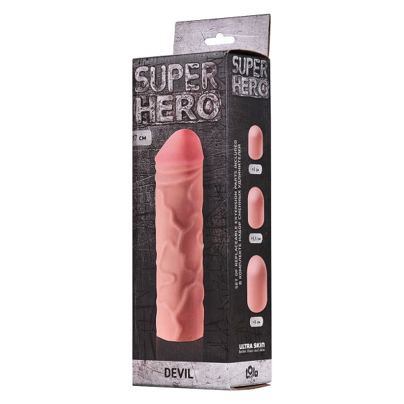 Фаллоудлинитель SUPER HERO Dewil - 17,5 см. Фаллоудлинитель SUPER HERO Dewil - 17,5 см.