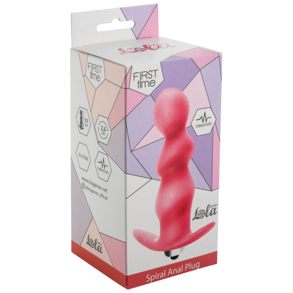 Розовая фигурная анальная вибропробка Spiral Anal Plug - 12 см. Розовая фигурная анальная вибропробка Spiral Anal Plug - 12 см.