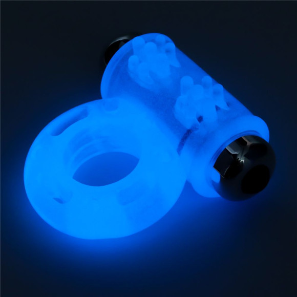 Голубое, светящееся в темноте эрекционное виброкольцо Lumino Play Vibrating Penis Ring Голубое, светящееся в темноте эрекционное виброкольцо Lumino Play Vibrating Penis Ring