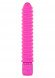 Ярко-розовый вибромассажер FUNKY RIBBED VIBE - 15 см.