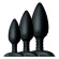 Набор из 3 черных анальных втулок NEXUS BUTT PLUG TRIO SET Набор из 3 черных анальных втулок NEXUS BUTT PLUG TRIO SET