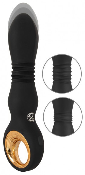 Черный вибратор с мощной поступательной стимуляцией Strong Thrusting Vibrator Черный вибратор с мощной поступательной стимуляцией Strong Thrusting Vibrator