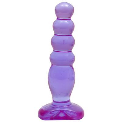 Фиолетовая анальная ёлочка Cristal Jellies - 14 см.
