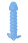 Голубая анальная вибропробка Twisted Anal Plug - 13 см. Голубая анальная вибропробка Twisted Anal Plug - 13 см.