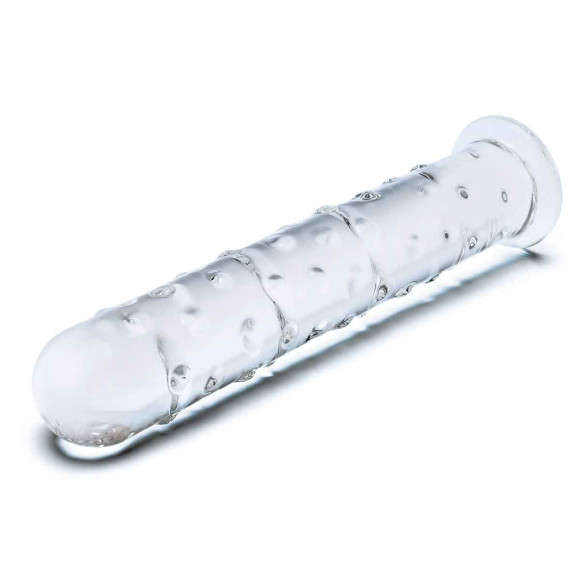 Прозрачный стеклянный фаллос с массажным рельефом 10 Extra Large Glass Dildo - 25,5 см. Прозрачный стеклянный фаллос с массажным рельефом 10 Extra Large Glass Dildo - 25,5 см.