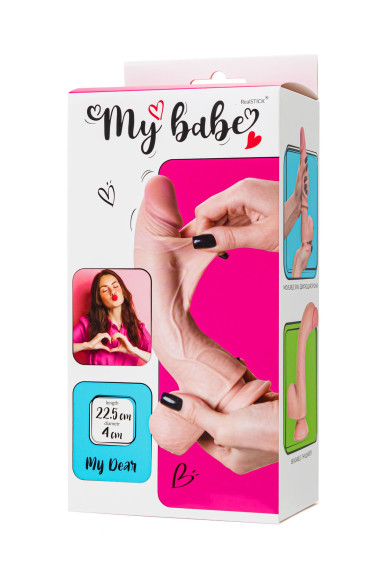 Телесный реалистичный фаллоимитатор My Dear - 22,5 см. Телесный реалистичный фаллоимитатор My Dear - 22,5 см.