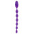 Фиолетовая анальная цепочка ANAL DILDO OVAL LUST - 27,5 см.