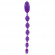 Фиолетовая анальная цепочка ANAL DILDO OVAL LUST - 27,5 см.