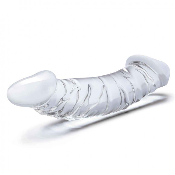 Прозрачный двухголовый стимулятор с рельефом 10,5 Girthy Realistic Glass Double Dong - 26,7 см. Прозрачный двухголовый стимулятор с рельефом 10,5 Girthy Realistic Glass Double Dong - 26,7 см.