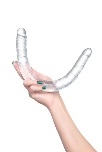 Прозрачный двухсторонний фаллоимитатор Double Dildo - 40 см. Прозрачный двухсторонний фаллоимитатор Double Dildo - 40 см.