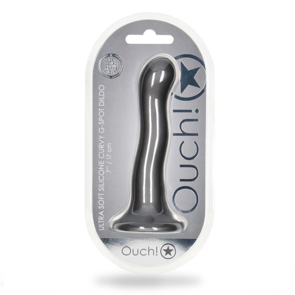 Серый фаллоимитатор Ultra Soft - 18 см. Серый фаллоимитатор Ultra Soft - 18 см.