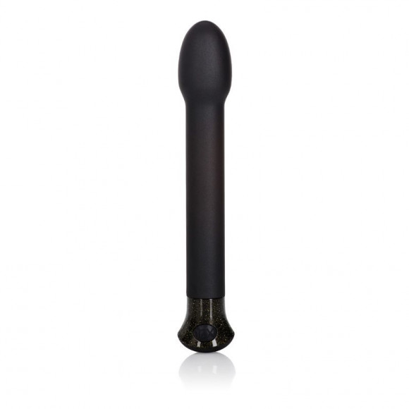 Чёрный вибромассажер Coco Licious Slender Tulip Vibes - 17 см.
