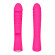 Ярко-розовый вибромассажер 5  Silicone Wild Passion - 19,1 см.