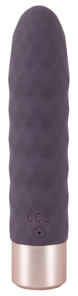 Фиолетовый мини-вибратор Elegant Diamond Vibe - 15 см. Фиолетовый мини-вибратор Elegant Diamond Vibe - 15 см.