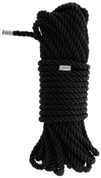 Черная веревка для бондажа BONDAGE ROPE - 10 м. Черная веревка для бондажа BONDAGE ROPE - 10 м.