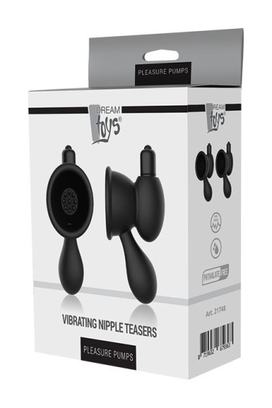 Черные вибронакладки для сосков VIBRATING NIPPLE TEASERS Черные вибронакладки для сосков VIBRATING NIPPLE TEASERS