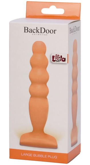 Телесный анальный стимулятор Large Bubble Plug - 14,5 см. Телесный анальный стимулятор Large Bubble Plug - 14,5 см.