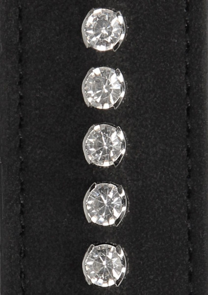 Черный ошейник с поводком Diamond Studded Collar With Leash Черный ошейник с поводком Diamond Studded Collar With Leash