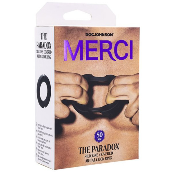 Черное эрекционое кольцо Merci The Paradox 50mm Черное эрекционое кольцо Merci The Paradox 50mm