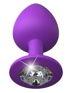 Фиолетовая анальная пробка со стразом Her Little Gem Large Plug - 9,5 см. Фиолетовая анальная пробка со стразом Her Little Gem Large Plug - 9,5 см.