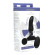 Черная анальная вибропробка с пультом ДУ Curved Rimming Plug Slim M - 13,9 см.
