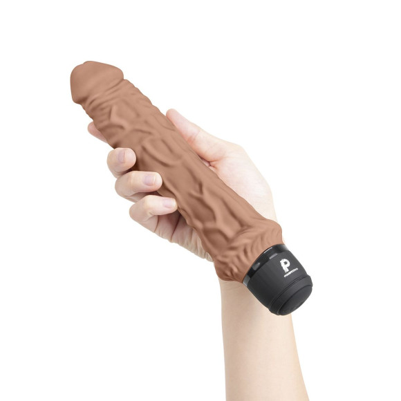 Кофейный вибратор-реалистик 8 Girthy Realistic Vibrator - 24,5 см. Кофейный вибратор-реалистик 8 Girthy Realistic Vibrator - 24,5 см.