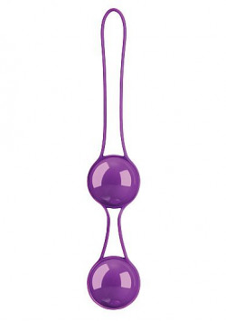 Фиолетовые вагинальные шарики в сцепке Pleasure balls Deluxe
