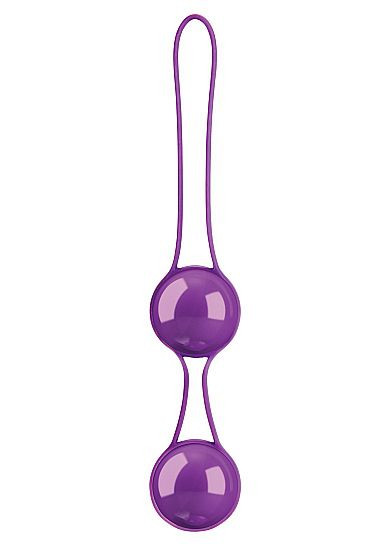 Фиолетовые вагинальные шарики в сцепке Pleasure balls Deluxe