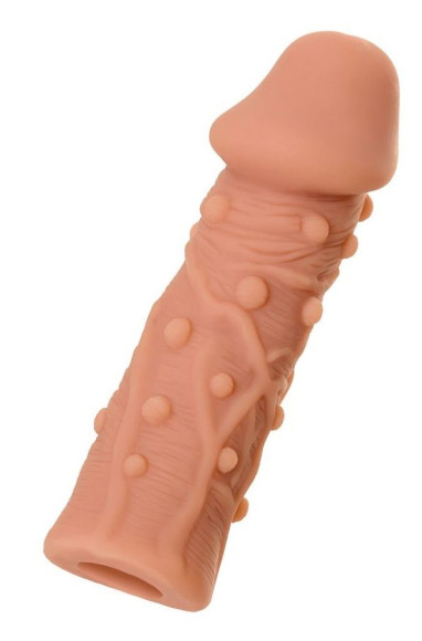 Насадка фаллического вида с венками и шишечками Extreme Sleeve 006 M-size - 14,7 см. Насадка фаллического вида с венками и шишечками Extreme Sleeve 006 M-size - 14,7 см.