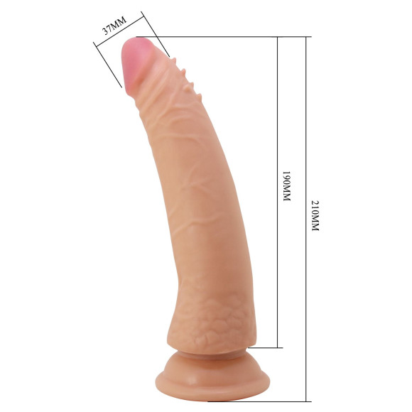 Телесный фаллоимитатор с эффектом скользящей кожи Kable - 21 см. Телесный фаллоимитатор с эффектом скользящей кожи Kable - 21 см.